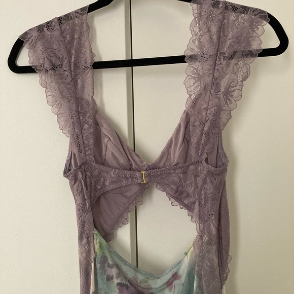 Free People Suddenly Fine Maxi Slip - Moss Combo - Picture 4 of 5